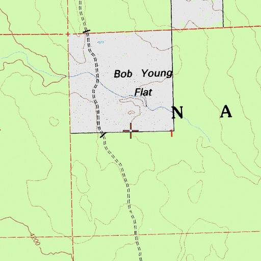 Topographic Map of Bob Young Flat, CA