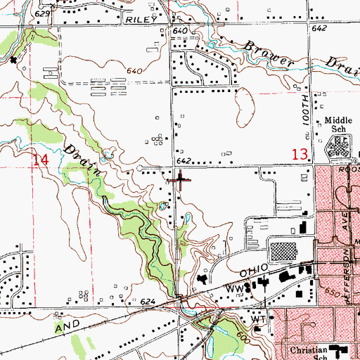 Topographic Map of Community Reformed Church, MI