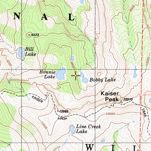 Topographic Map of Bobby Lake, CA