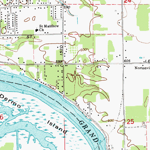 Topographic Map of Minnie Skwarek Nature Reserve, MI