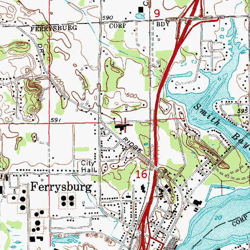 Topographic Map of Walden Green Montessori School, MI