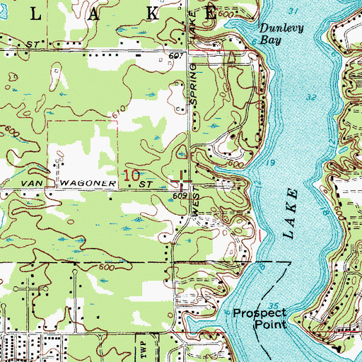 Topographic Map of Water Tower Park, MI