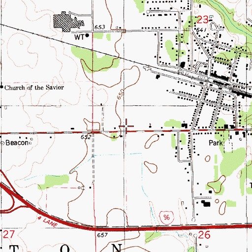 Topographic Map of Randall Street Medical Clinic, MI