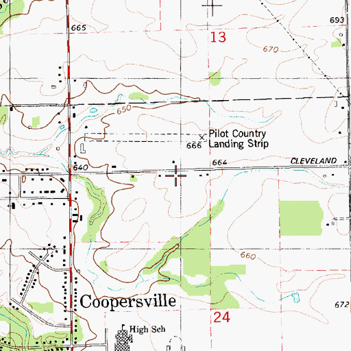 Topographic Map of Grace Lutheran Church, MI