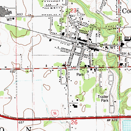 Topographic Map of Coopersville Reformed Church, MI