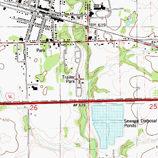 Topographic Map of Timberline Estates Mobile Home Park, MI