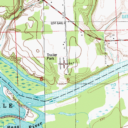 Topographic Map of Grand Country Mobile Home Village, MI