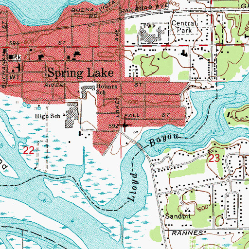 Topographic Map of Spring Lake Christian Reformed Church, MI