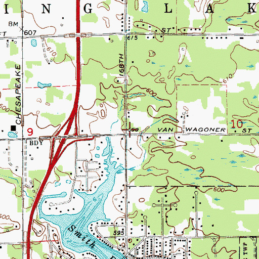 Topographic Map of Lakeshore Lutheran Fellowship, MI