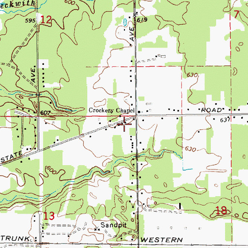 Topographic Map of Country Estates Mobile Home Park, MI
