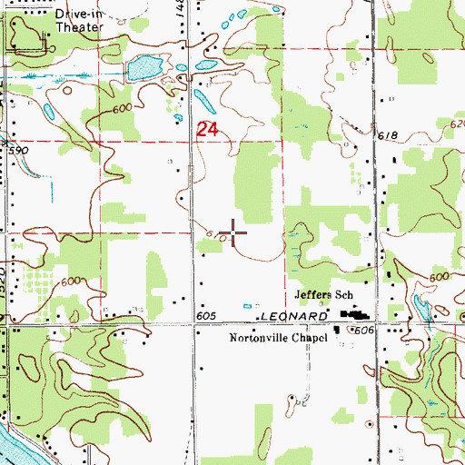 Topographic Map of Spring Lake High School, MI