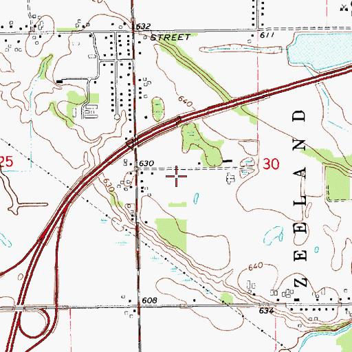 Topographic Map of Peace Reformed Church, MI