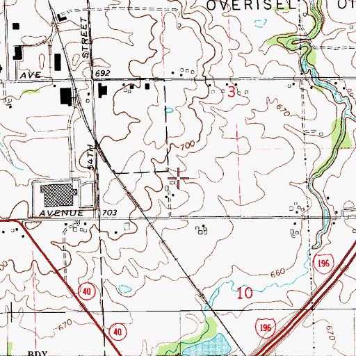 Topographic Map of Holland Heights Christian Church, MI