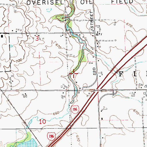 Topographic Map of First Baptist Church, MI