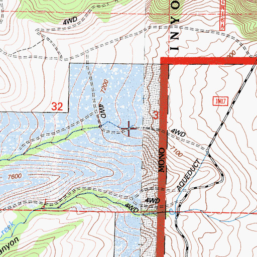 Topographic Map of Bohler Canyon, CA