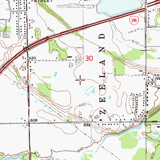 Topographic Map of Woodbridge Elementary School, MI