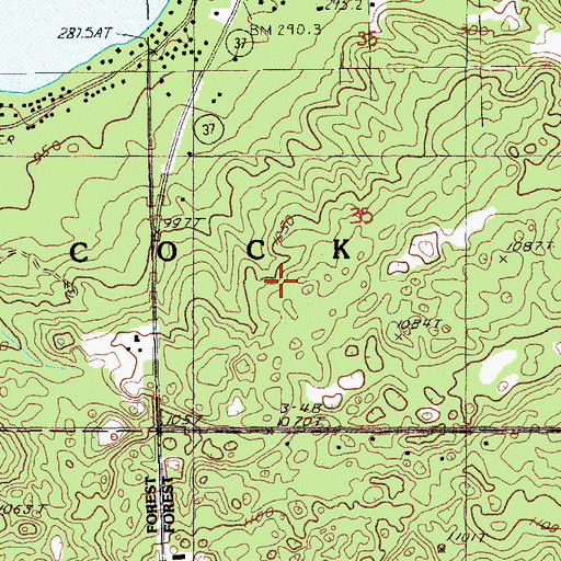 Topographic Map of Tallmadge Wesleyan Church, MI