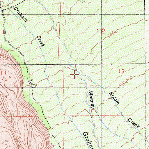 Topographic Map of Bolam Creek, CA