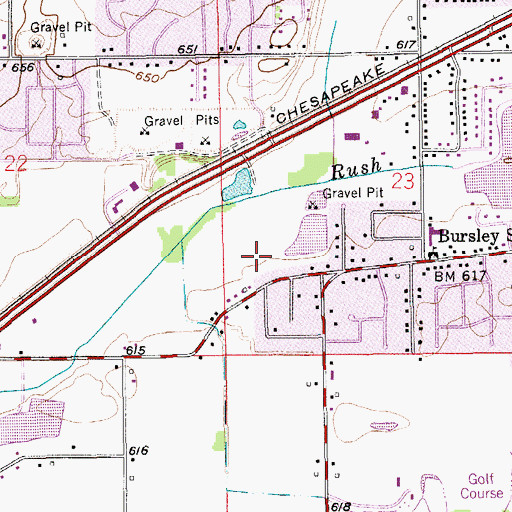 Topographic Map of Brookside Meadows Community Mobile Home Park, MI