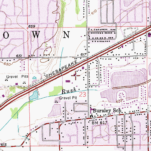 Topographic Map of Water of Life Community Church, MI