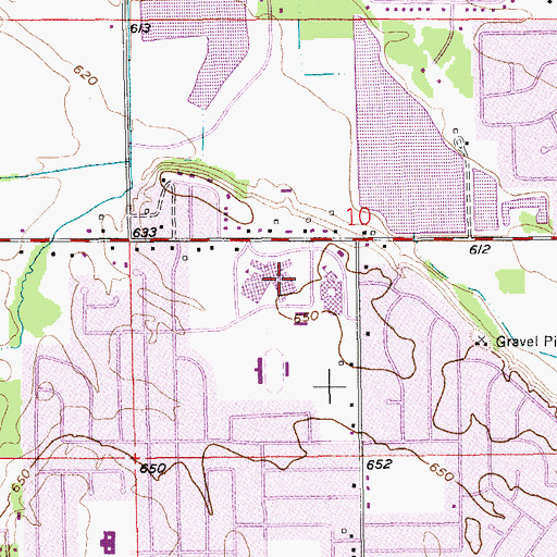 Topographic Map of Jenison Senior High School, MI