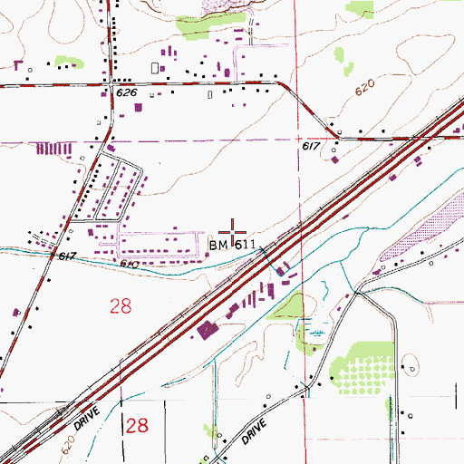 Topographic Map of Sunrise Park, MI