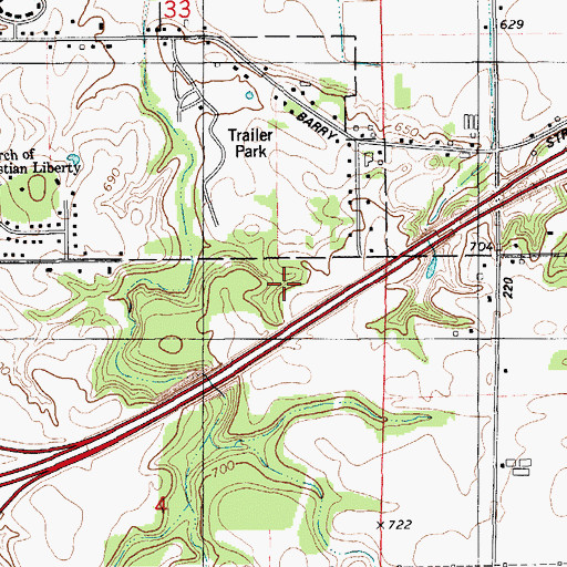 Topographic Map of Hudsonville Nature Center, MI