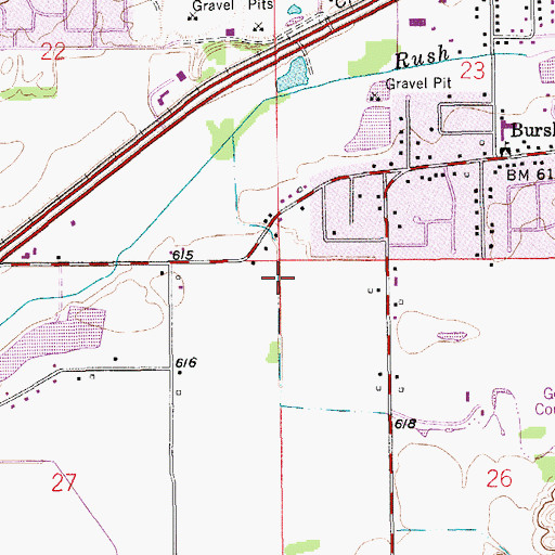 Topographic Map of Fellowship Covenant Church, MI