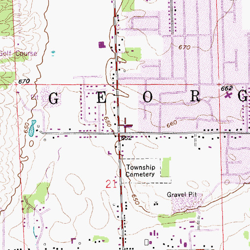 Topographic Map of Jenison Christian Church, MI