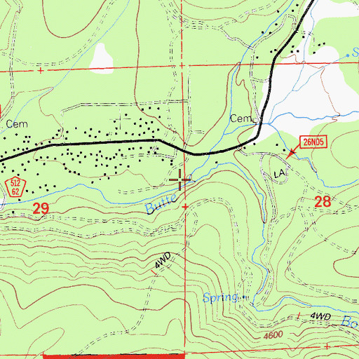 Topographic Map of Bolt Creek, CA