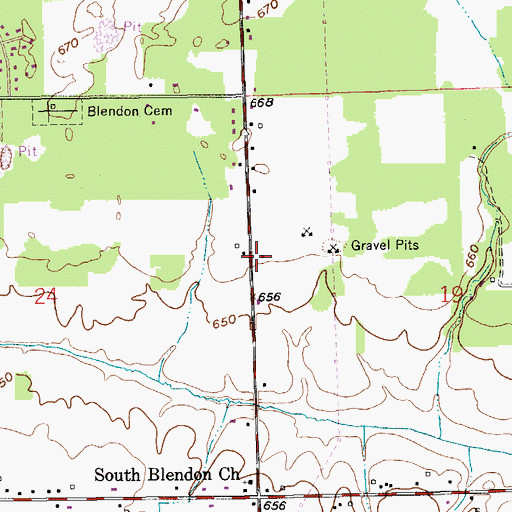 Topographic Map of Georgetown Protestant Reformed Church, MI