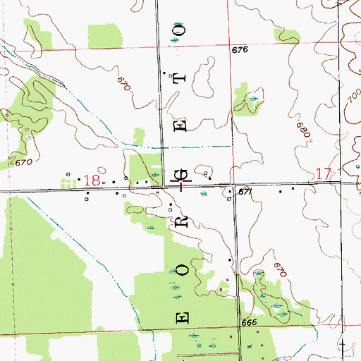 Topographic Map of Georgetown Bible Church, MI