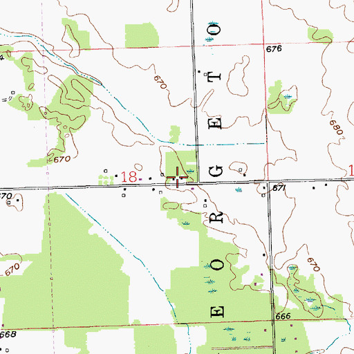 Topographic Map of Covenant Community Church, MI