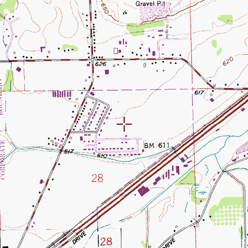 Topographic Map of Freedom Baptist School, MI