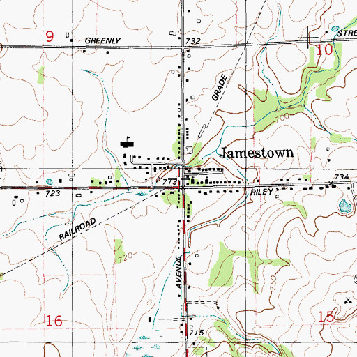 Topographic Map of Patmos Library, MI