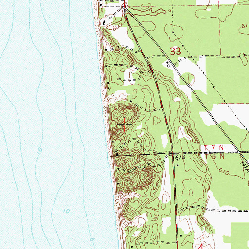 Topographic Map of Kirk County Park, MI