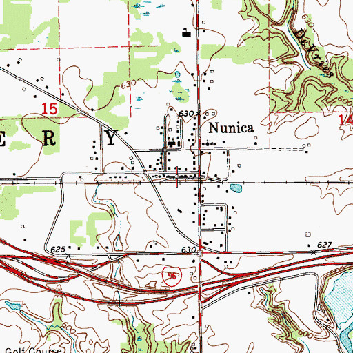 Topographic Map of Nunica Station (historical), MI