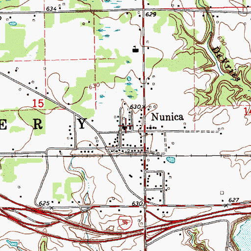 Topographic Map of Saint Luke Lutheran Church, MI