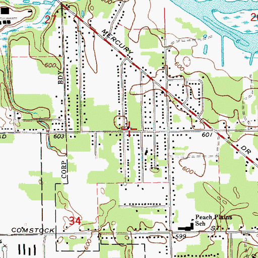 Topographic Map of Kingdom Hall of Jehovah's Witnesses, MI