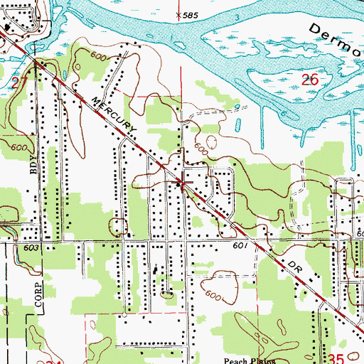 Topographic Map of Church of Christ, MI