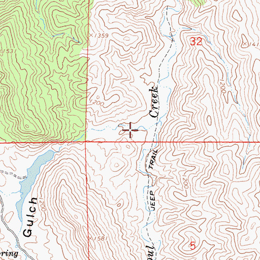 Topographic Map of Bone Gulch, CA