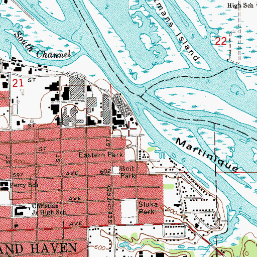 Topographic Map of Church of the Nazarene, MI