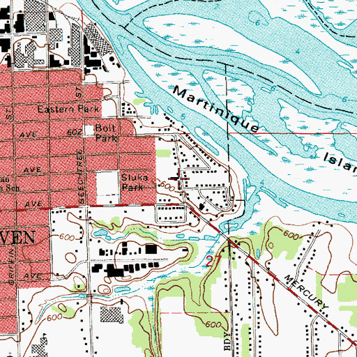 Topographic Map of Riverside Nursing Center, MI