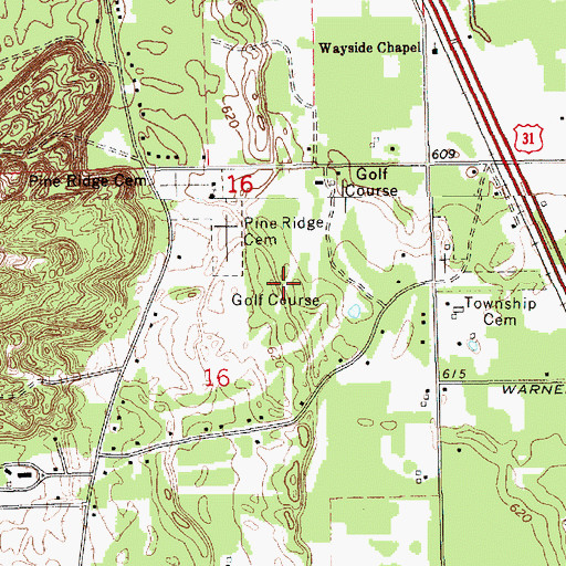 Topographic Map of Grand Haven Golf Club, MI