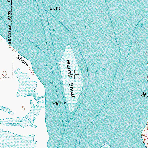 Topographic Map of Murray Shoal, TX