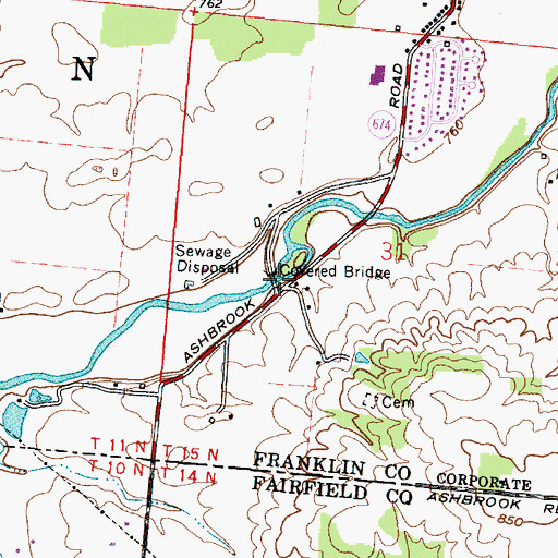 Topographic Map of Kramer Run, OH