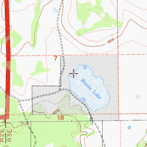 Topographic Map of Bonita Lake, CA