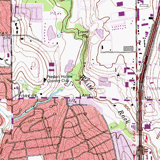 Topographic Map of Orr Branch, TX