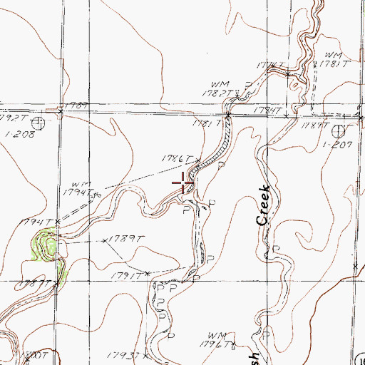 Topographic Map of Snake Creek, TX