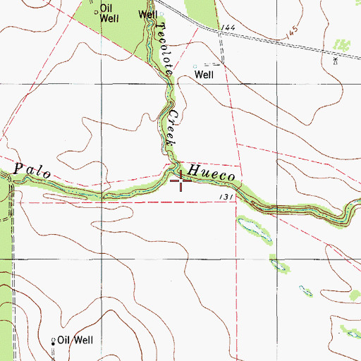 Topographic Map of Tecolate Creek, TX